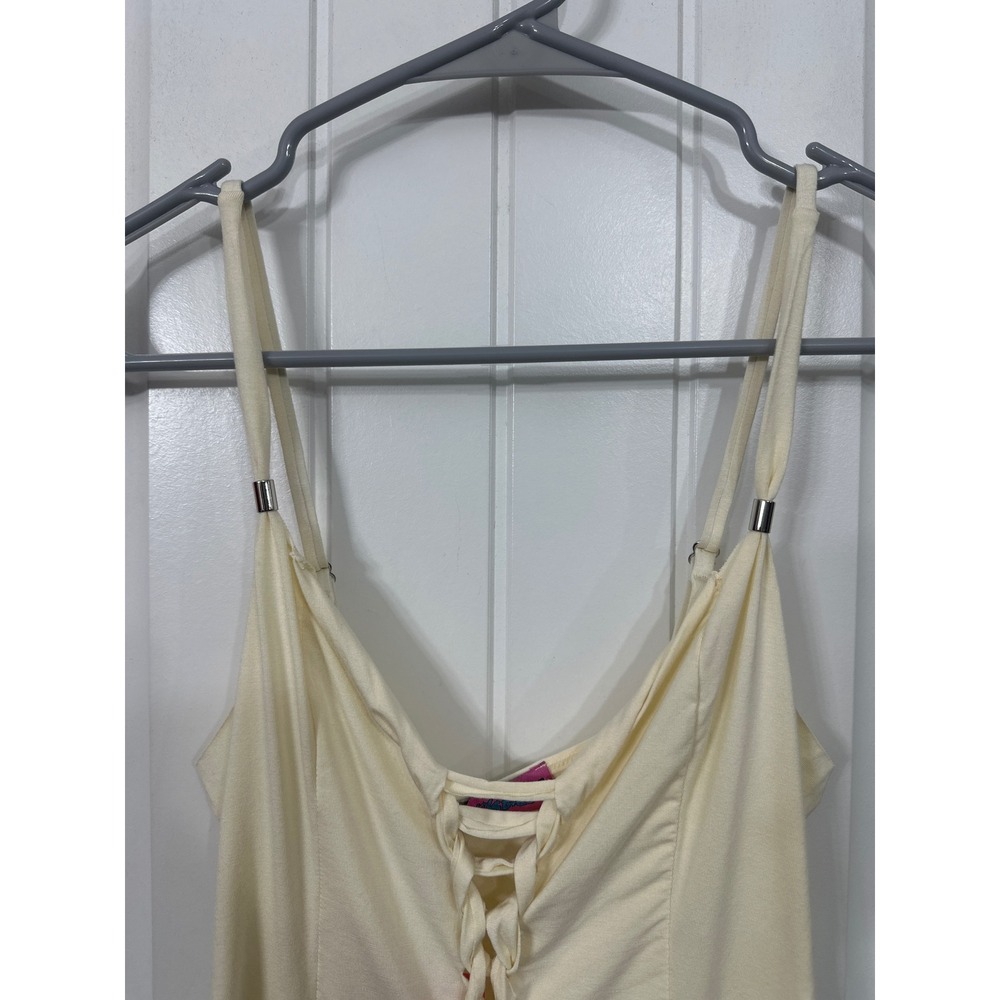 Edikted Tan Lace Up Front Camisole Top Small NWT Braided Detail Cami S18525 - Picture 3 of 7
